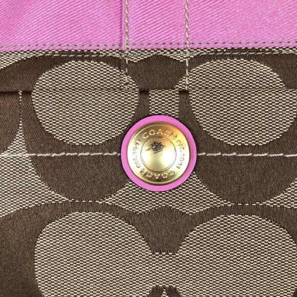 Coach Signature Stripe tote pink - Picture 2 of 9